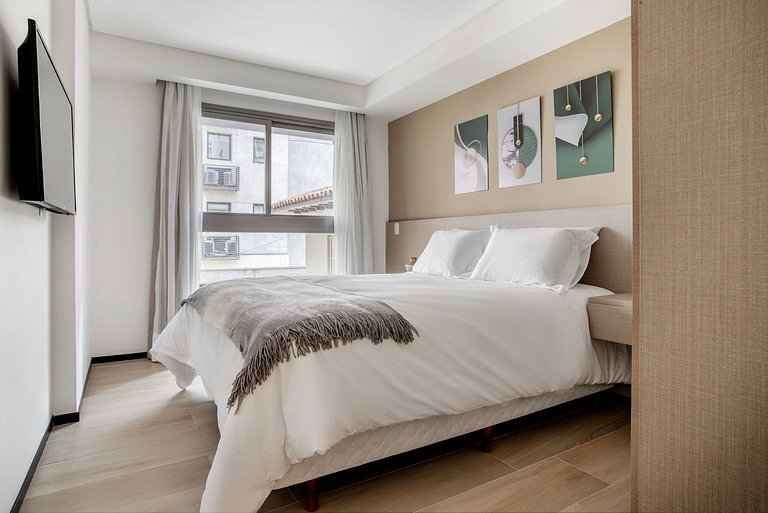 Apartamento Elegante 1 Dormitório na R. Cravinhos