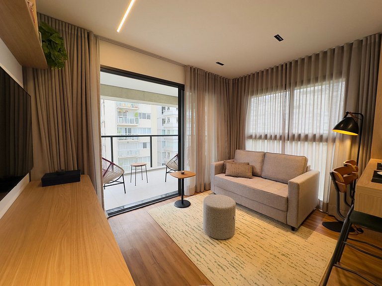 1 Dorm Elegante na Alameda Franca