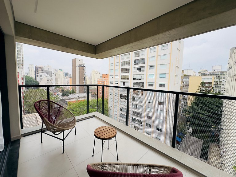 1 Dorm Elegante na Alameda Franca