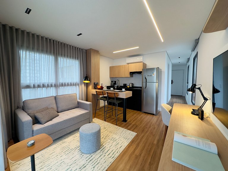 1 Dorm Elegante na Alameda Franca