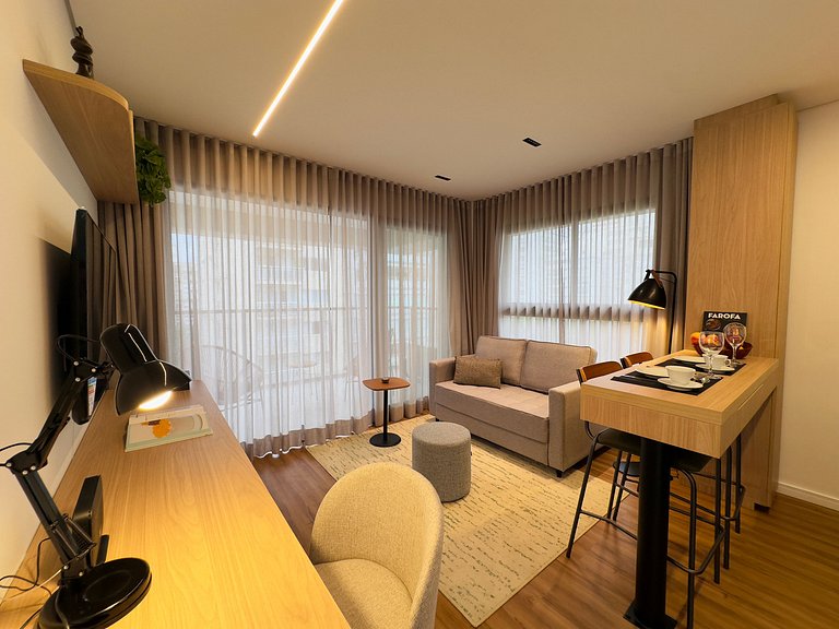 1 Dorm Elegante na Alameda Franca